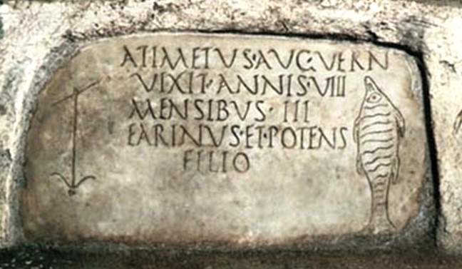 De oudste bekende voorstellingen van Jezus in Rome 1 vis en anker (2025 11 21 13 43 38 utc)