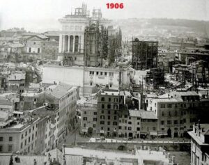 Archief bouw van het vittoriano