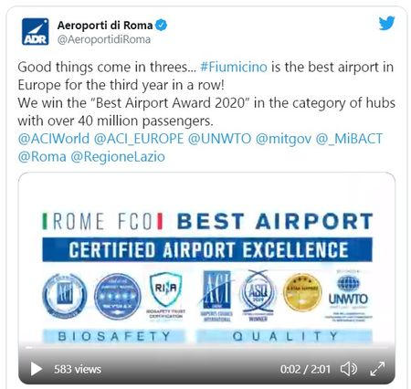 Fiumicino voor het derde jaar op rij uitgeroepen tot beste luchthaven van Europa img 14004 0