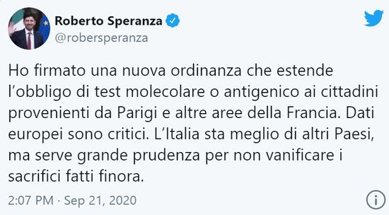 Verplichte virustest voor wie vanuit Frankrijk naar Italië reist img 14122 0