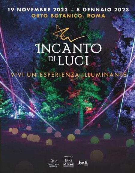 Rome pakt uit met een nieuw visueel evenement in de botanische tuin incantodiluci 1