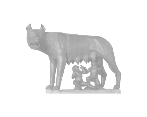 Vier lezingen over gladiatoren in Rijksmuseum voor Oudheden in Leiden Lichte, scherpe silhouet van de Lupa Capitolina, gebruikt als vervangfoto