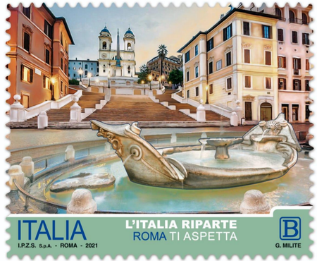 Nieuwe postzegel gewijd aan Rome postzegel1
