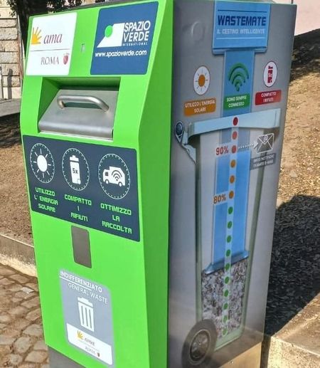 Rome experimenteert met intelligente vuilnisbakken vuilnisbak 2
